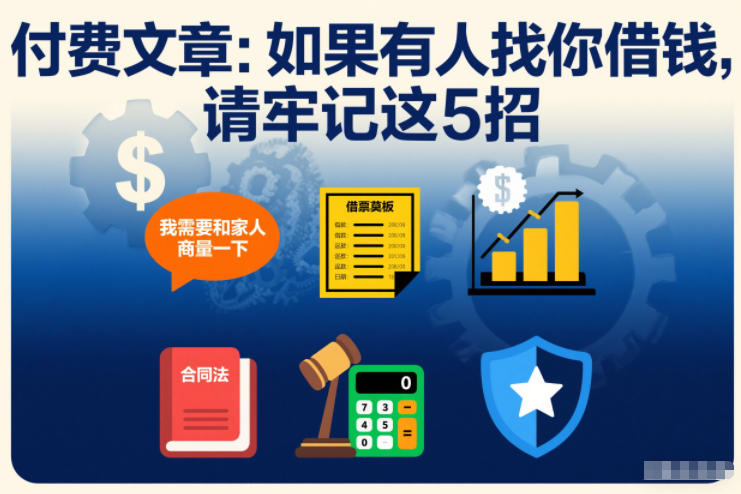 付费文章：如果有人找你借钱，请牢记这5招-稀缺资源库