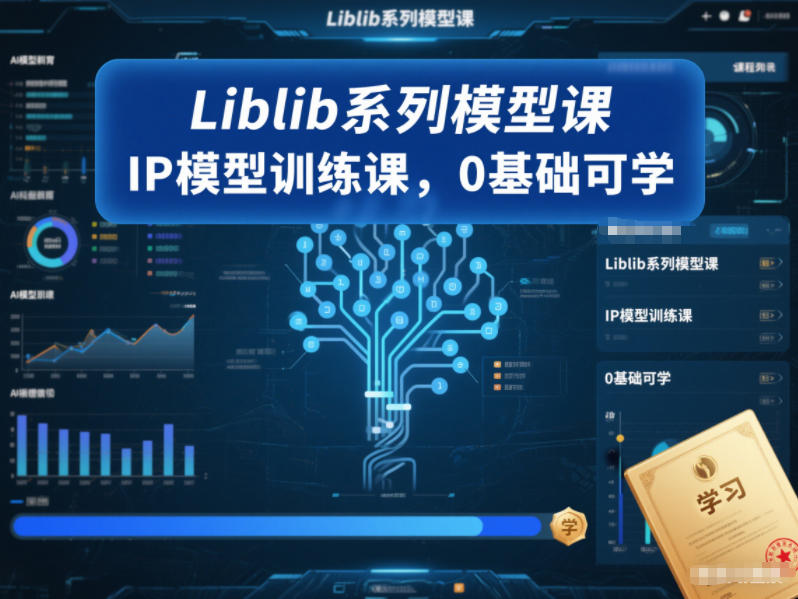 Liblib系列模型课，IP模型训练课，0基础可学-稀缺资源库