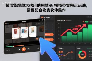 某带货爆单大佬用的剧情长视频带货搬运玩法,需要配合收费软件操作-稀缺资源库