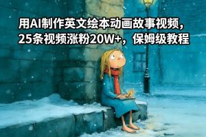 用AI制作英文绘本动画故事视频，25条视频涨粉20W+，保姆级教程-稀缺资源库