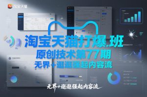 淘宝天猫打爆班原创技术第77期，无界+逛逛强起内容流-稀缺资源库