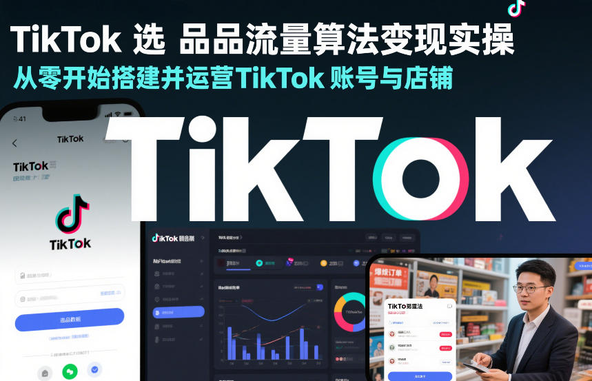 TikTok选品流量算法变现实操，从零开始搭建并运营TikTok账号与店铺-稀缺资源库