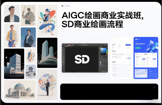 AIGC绘画商业实战班，SD商业绘画流程-稀缺资源库