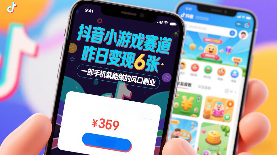 抖音小游戏赛道，昨日变现600+，零基础一部手机就能做的风口副业【揭秘】-稀缺资源库