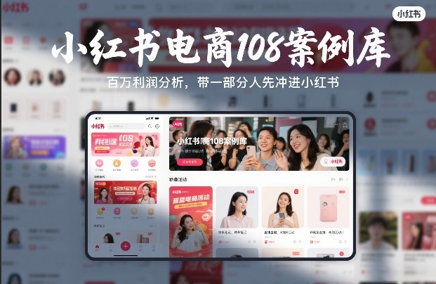 小红书电商108案例库，百W利润分析，带一部分人先冲进小红书【文档】-稀缺资源库