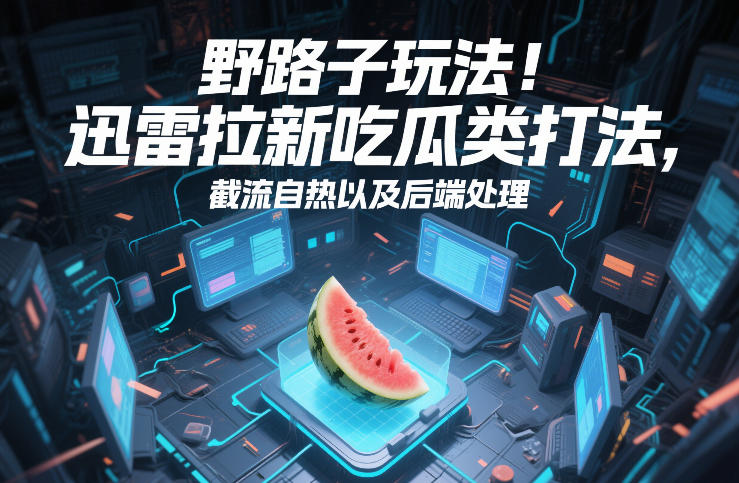 野路子玩法！迅雷拉新吃瓜类打法，截流自热以及后端处理-稀缺资源库