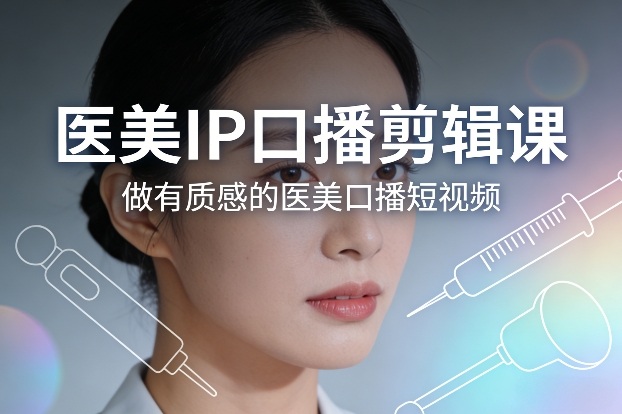 医美IP口播剪辑课，做有质感的医美口播短视频-稀缺资源库