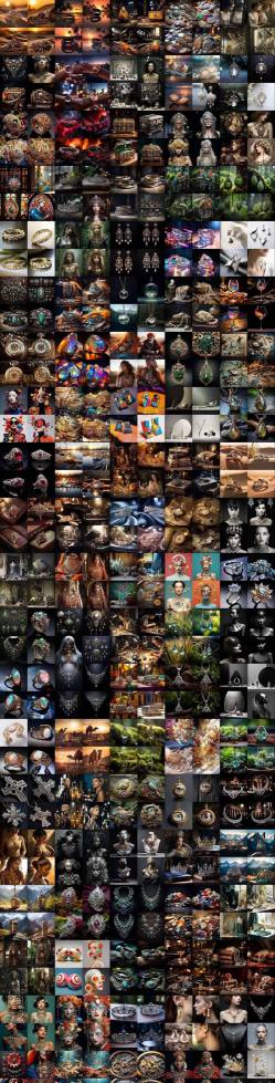 460+专业Midjourney珠宝摄影AI提示词戒指，项链-耳环-手链-宝石等，立即开始创作珠宝艺术-稀缺资源库