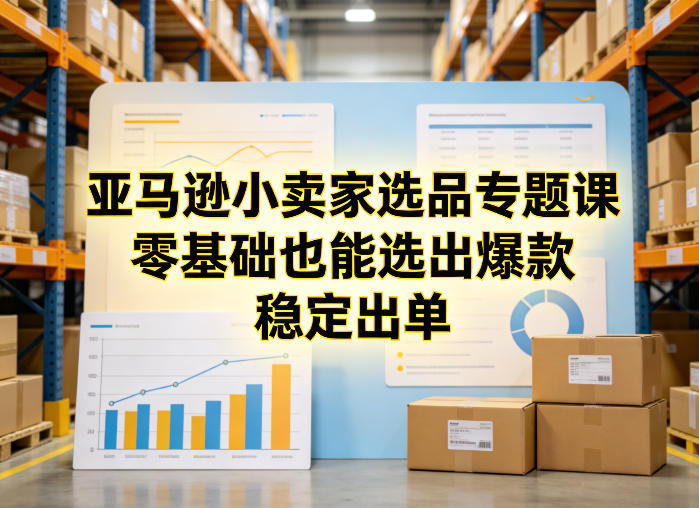 亚马逊小卖家选品专题课，零基础也能选出爆款，稳定出单-稀缺资源库