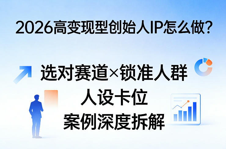 2026高变现型创始人IP怎么做？选对赛道×锁准人群×人设卡位×案例深度拆解-稀缺资源库