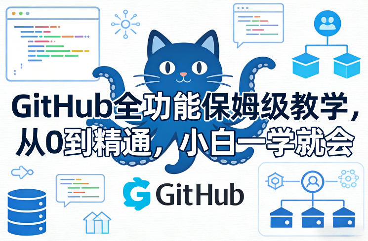 GitHub全功能保姆级教学，从0到精通，小白一学就会-稀缺资源库