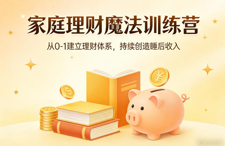 家庭理财魔法训练营，从0-1建立理财体系，持续创造睡后收入-稀缺资源库