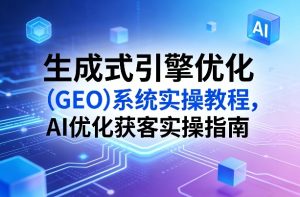 生成式引擎优化(GEO)系统实操教程,AI优化获客实操指南-稀缺资源库
