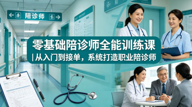 零基础陪诊师全能训练课｜从入门到接单，系统打造职业陪诊师-稀缺资源库
