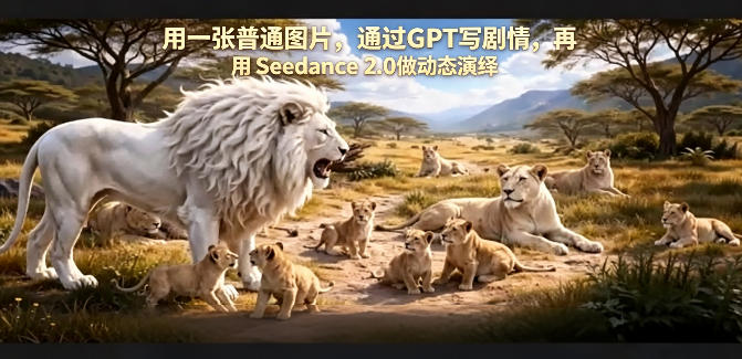 用一张普通图片，通过GPT写剧情，再用Seedance 2.0做动态演绎，居然能生成迪士尼风格搞笑动画-稀缺资源库