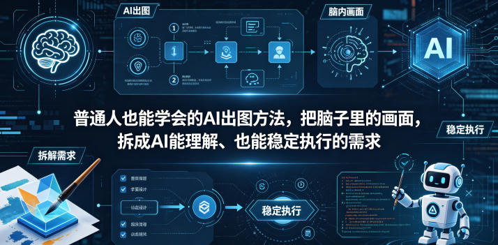 普通⼈也能学会的AI出图⽅法，把脑子里的画面，拆成AI能理解、也能稳定执行的需求【文档】-稀缺资源库