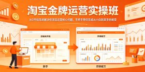 淘宝金牌运营实操班，从0开始系统解决你淘宝运营核心问题，手把手带你完成从小白到高手的蜕变-稀缺资源库