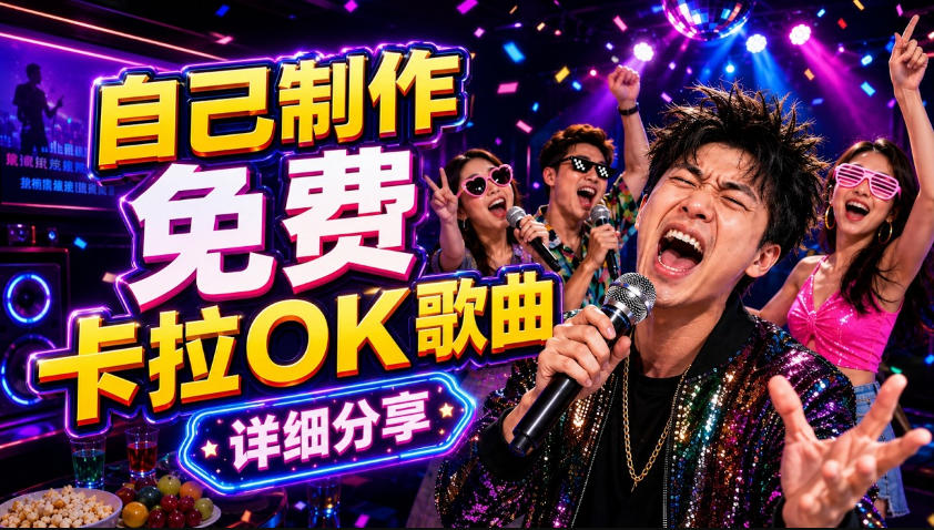 零基础AI制作免费卡拉OK视频教程，从歌曲生成、音轨分离到字幕制作、视频导出，手把手教学-稀缺资源库
