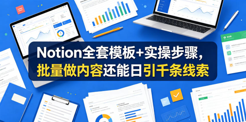 Notion全套模板+实操步骤,批量做内容还能日引千条线索【原创双语字幕】
