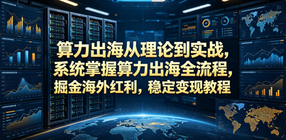 算力出海从理论到实战，系统掌握算力出海全流程，掘金海外红利，稳定变现教程-稀缺资源库