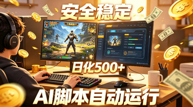 三角洲全自动挂G项目，AI脚本躺賺，日化500+，无需手动操作【揭秘】-稀缺资源库