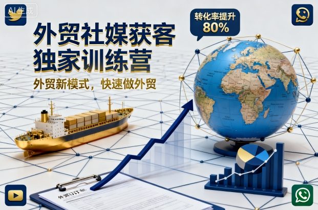 外贸社媒获客独家训练营，外贸新模式，快速做外贸（更新26年6月26日）-稀缺资源库