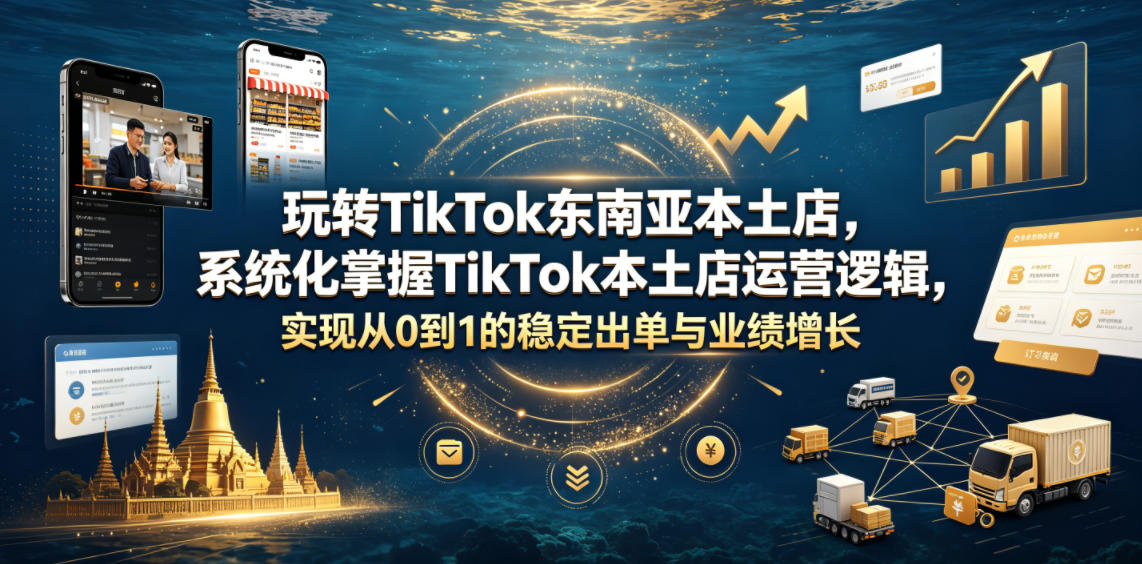 玩转TikTok东南亚本土店，系统化掌握TikTok本土店运营逻辑，实现从0到1的稳定出单与业绩增长-稀缺资源库