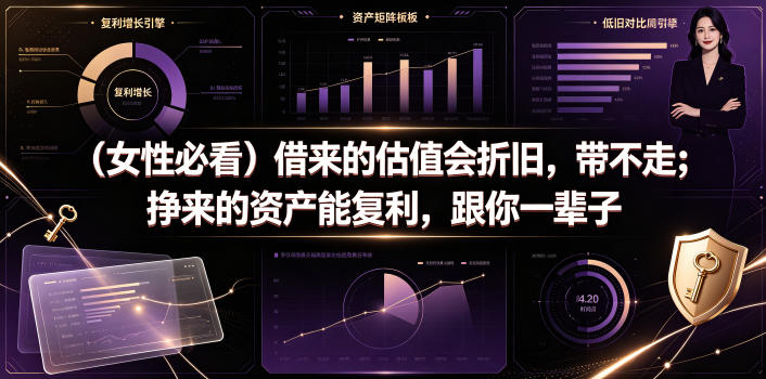 付费文章：（女性必看）借来的估值会折旧，带不走；挣来的资产能复利，跟你一辈子-稀缺资源库