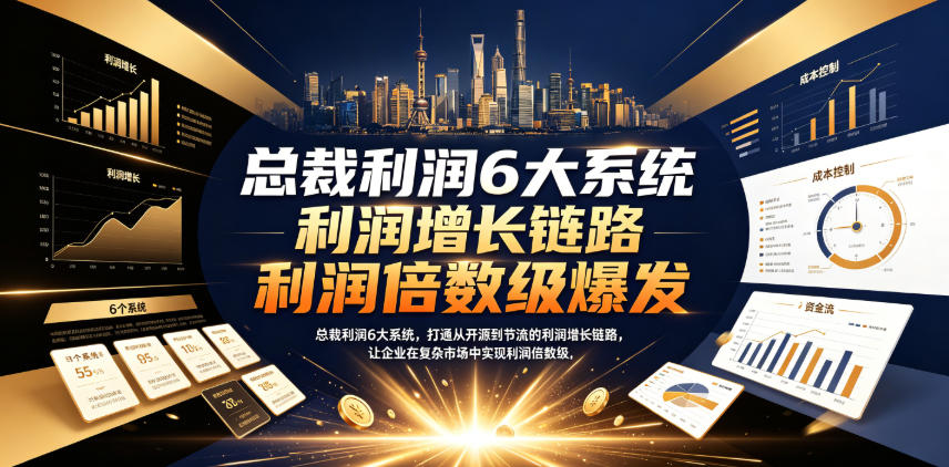 总裁利润6大系统，打通从开源到节流的利润增长链路，让企业在复杂市场中实现利润倍数级爆发-稀缺资源库