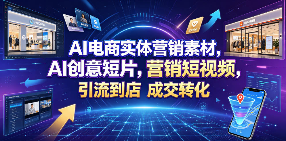 AI电商实体营销素材，AI创意短片，高效打造营销短视频，轻松引流到店，稳定提升门店客流与成交转化-稀缺资源库