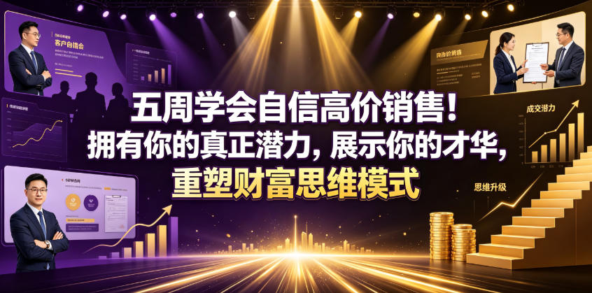 五周学会自信高价销售！拥有你的真正潜力，展示你的才华，重塑财富思维模式【原创双语字幕】-稀缺资源库