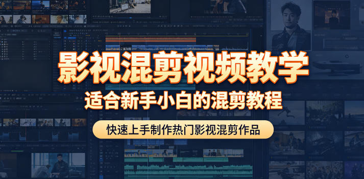影视混剪视频教学，适合新手小白的混剪教程，快速上手制作热门影视混剪作品-稀缺资源库