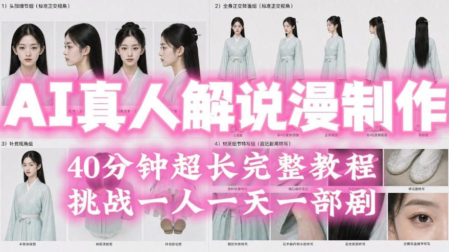 2026年AI真人解说漫剧自动批量化制作教程，40分钟超长完整，自动批量化制作，挑战一人一天一部剧！-稀缺资源库