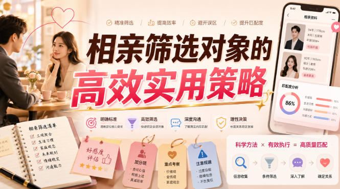 付费文章：相亲筛选对象的高效实用策略-稀缺资源库