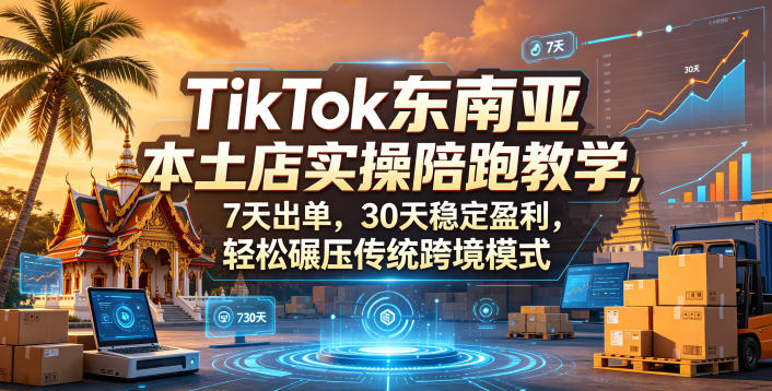 TikTok东南亚本土店实操陪跑教学，7天出单，30天稳定盈利，轻松碾压传统跨境模式（更新0819）-稀缺资源库