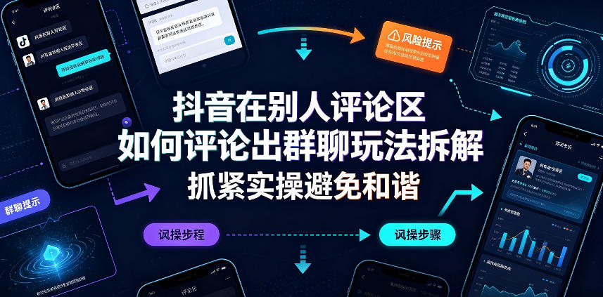 抖音在别人评论区如何评论出群聊玩法拆解，抓紧实操避免和谐-稀缺资源库
