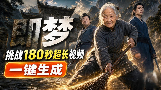即梦挑战180秒超长视频！一键生成3分钟电影？完整制作流程详细分享！-稀缺资源库