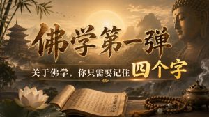 付费文章：佛学第一弹，关于佛学，你只需要记住四个字-稀缺资源库