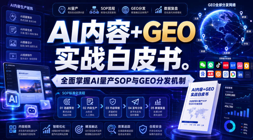 AI内容+GEO实战白皮书，全面掌握AI量产SOP与GEO分发机制【文档】-稀缺资源库