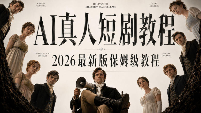 AI真人短剧制作全流程,AI视频大佬专为零基础研制的AI短剧教程,保姆级教程,新手一学就会!-稀缺资源库