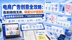电商广告创意全攻略：告别烧钱无效，模板SOP直接用，全面覆盖创意策略、广告制作与测试系统【原创双语字幕】-稀缺资源库