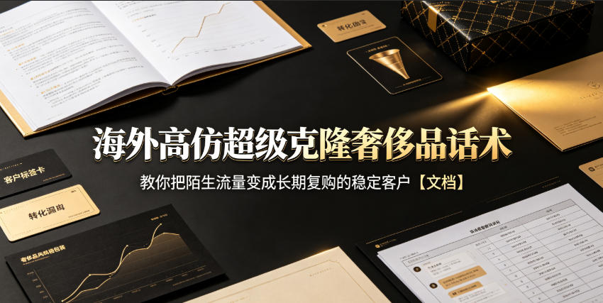 海外高仿超级克隆奢侈品话术，教你把陌生流量变成长期复购的稳定客户【文档】-稀缺资源库