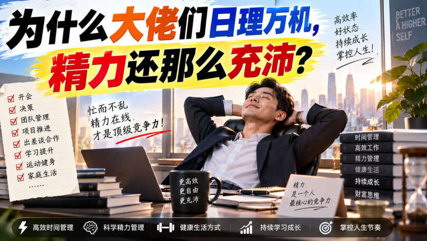 付费文章：为什么大佬们日理万机，精力还那么充沛？-稀缺资源库
