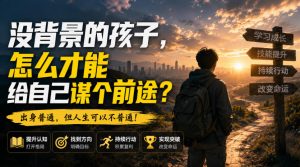 付费文章：没背景的孩子，怎么才能给自己谋个前途？-稀缺资源库