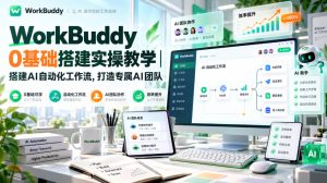 WorkBuddy 0基础搭建实操教学｜搭建AI自动化工作流，打造专属AI团队-稀缺资源库