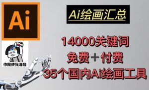AI绘画汇总14000关键词+35个国内AI绘画工具(兔费+付费)头像壁纸不用愁-稀缺资源库