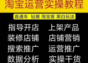 2023淘宝开店教程0基础到高级全套视频网店电商运营培训教学课程-稀缺资源库