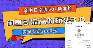 亲测日引50+精准粉，闲鱼引流高阶玩法3.0，实操变现3000元【揭秘】-稀缺资源库