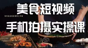 烁石·美食视频手机拍摄实操课,美食摄影理论、手机拍摄相关设置、剪辑调色、布光原理等内容-稀缺资源库