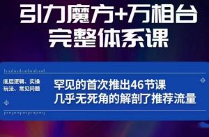 引力魔方万相台完整体系课：底层逻辑、实操玩法、常见问题，无死角解剖推荐流量-稀缺资源库